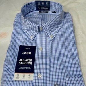 IZOD Men's Blue And White Button Up Shirt Sz.19